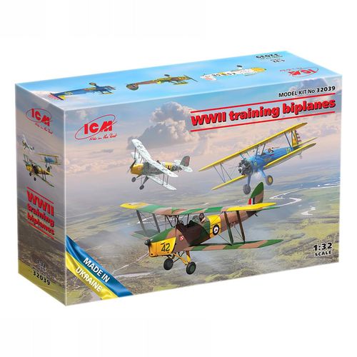 Model Kit Aircraft - WWII Training Biplanes (Bücker Bü 131D, DH.82A Tiger Moth, Stearman PT-17) 1:32 slika 1