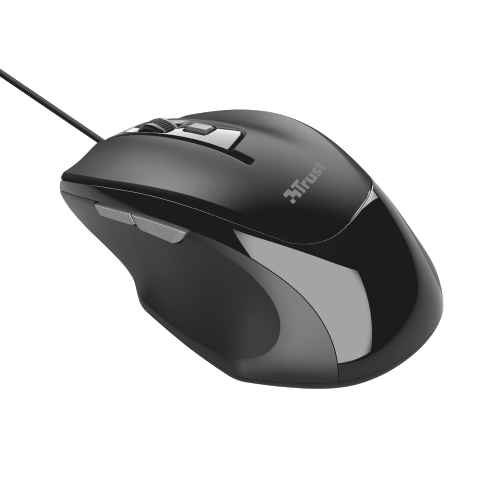 Trust Voca Comfortable Miš žičani, easy-to-use, crni,800-2400 DPI, optički, 6 tipki, usb 2.0 slika 3