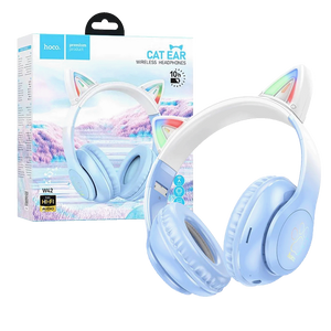 hoco. Slušalice bežične sa mikrofonom, Bluetooth - W42 Cat Ears, Crystal Blue