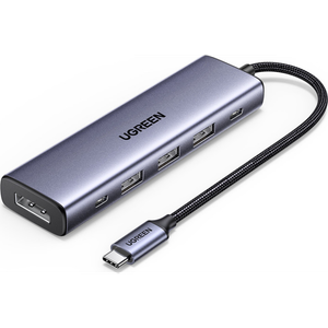 Ugreen 5-u-1 USB-C hub (100 W PD, 4K@60Hz DisplayPort)