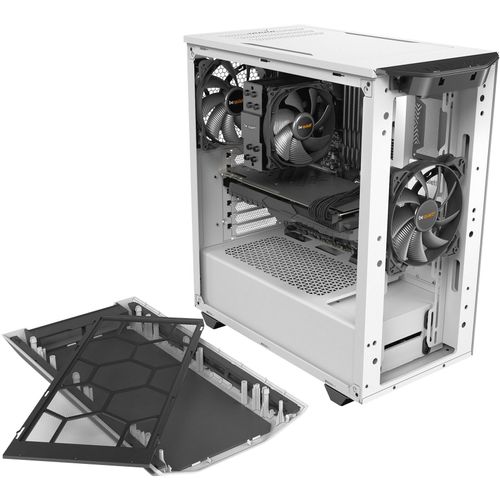 be quiet! BGW35 PURE BASE 500 Window White, MB compatibility: ATX / M-ATX / Mini-ITX, Two pre-installed be quiet! Pure Wings 2 140mm fans, including space for water cooling radiators up to 360mm slika 7