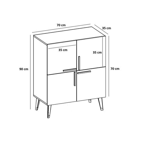 Woody Fashion Konzola, Makro - Walnut slika 5