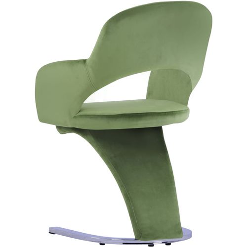 Blagovaonske stolice 4 kom zelene baršunaste slika 5