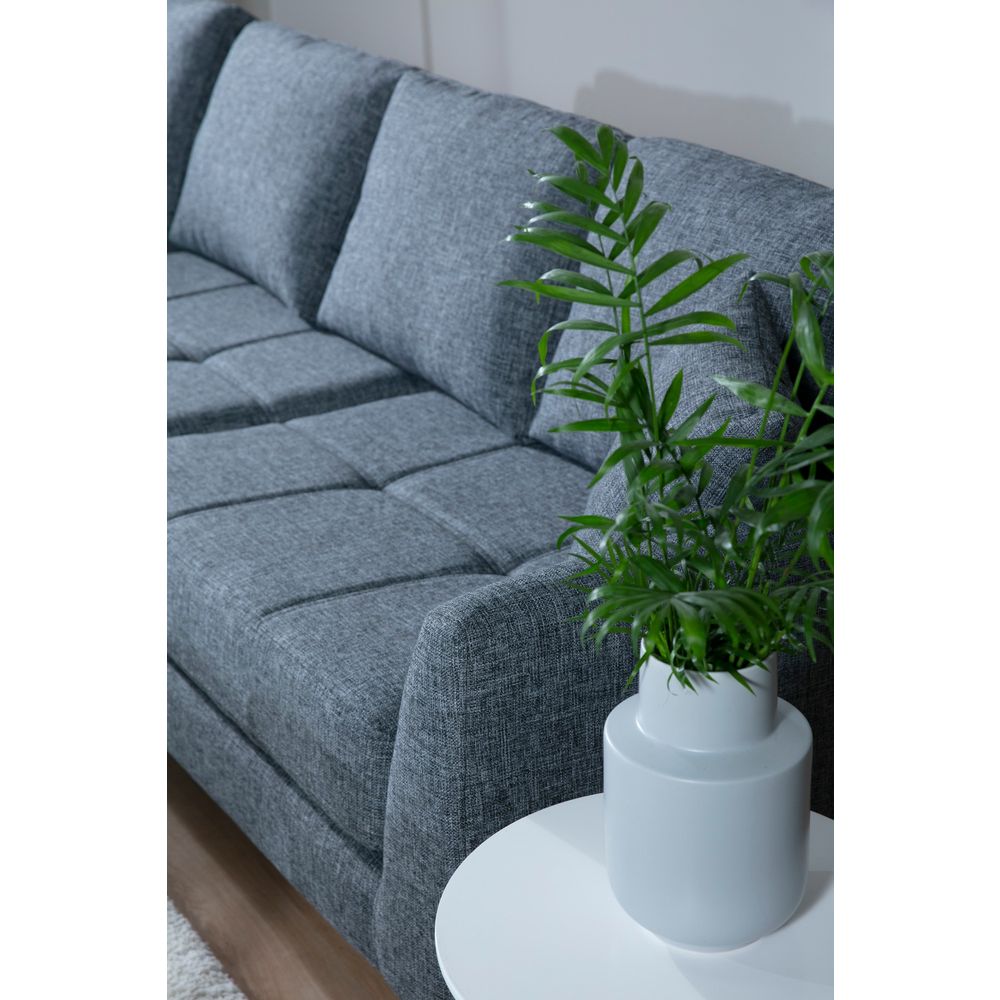 Tempo Ugaona Sofa Lijeva (3+3R) Tamno Siva slika 4
