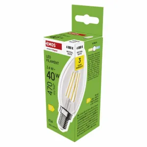 Led sijalica Filament Candle 3,4W(40W) 470lm E14 NW Emos ZF3D23