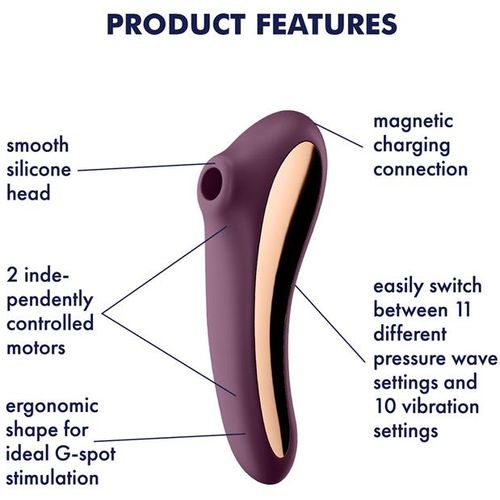 Satisfyer Dual Kiss stimulator klitorisa i vibrator slika 8