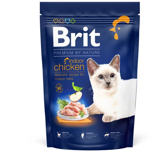 Brit Premium by Nature Cat Indoor, piletina, 1,5 kg slika 1