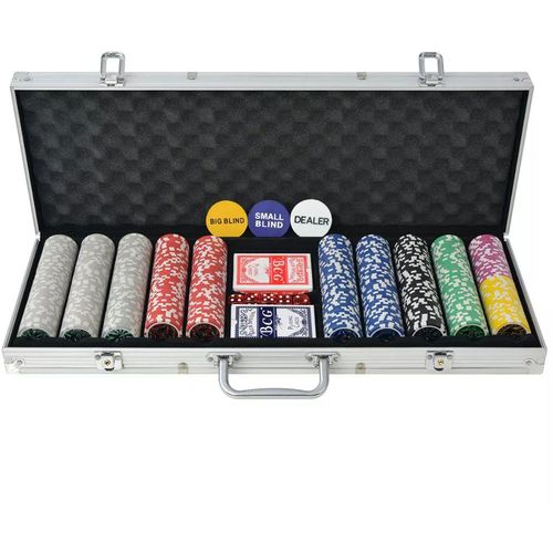 Set za Poker s 500 Laserskih Žetona Aluminijum slika 2