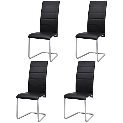 Konzolne blagovaonske stolice od umjetne kože 4 kom crne slika 24