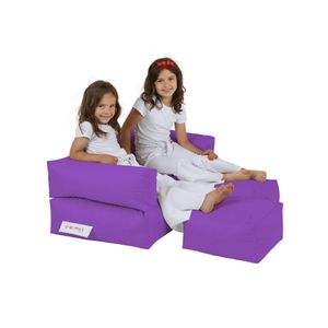 Atelier Del Sofa Vreća za sjedenje, Kids Double Seat Pouf - Purple