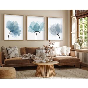 Huhu206 - 50 x 70 Multicolor Decorative Framed MDF Painting (3 Pieces)