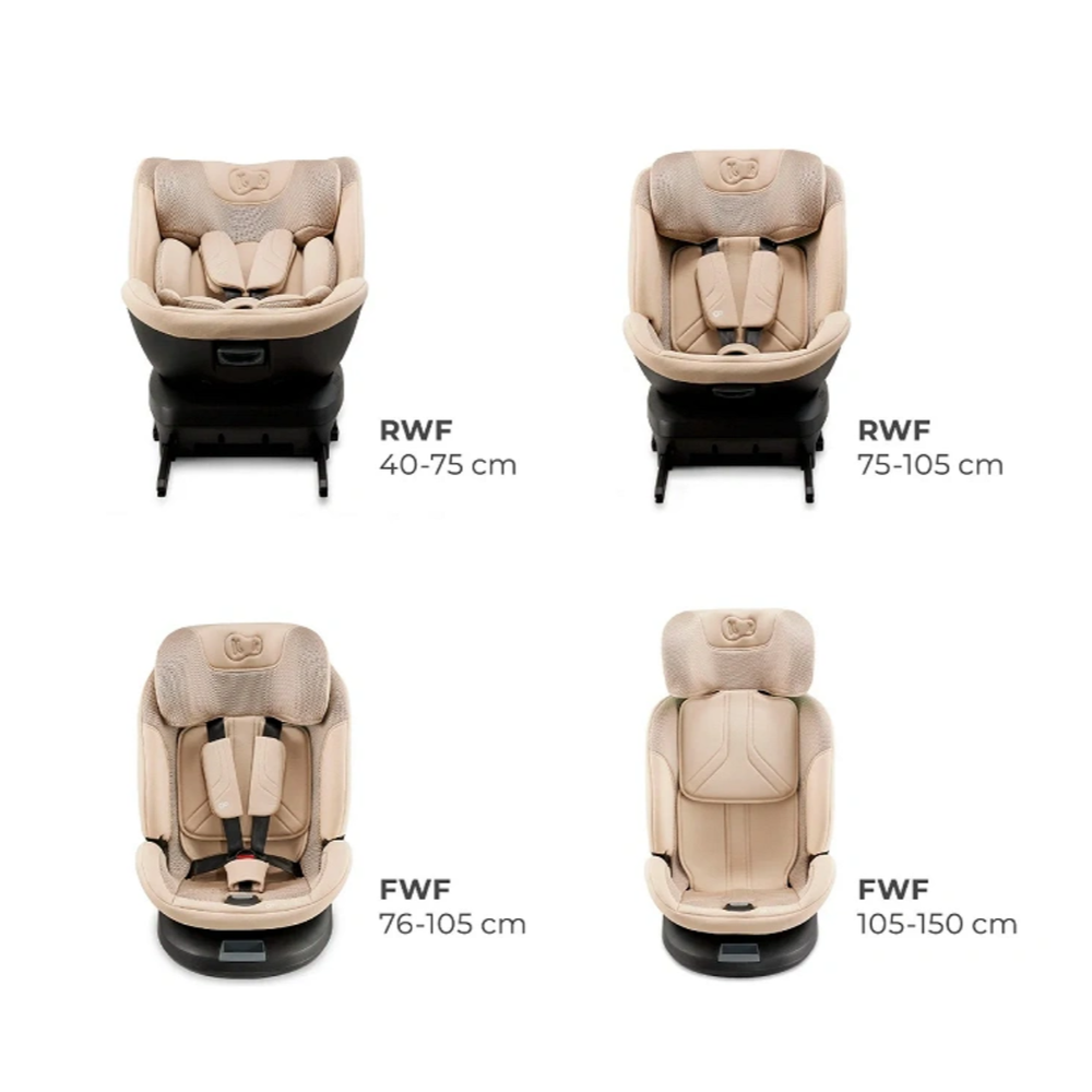 Kinderkraft Rotirajuća autosjedalica Xpedition 3 40-150cm Isofix, Beige slika 12