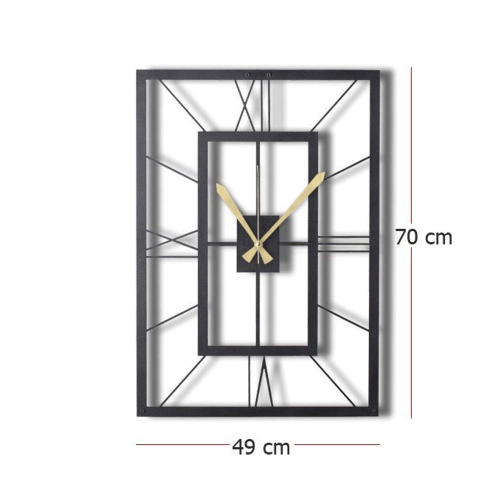 Decorative metal wall clock November XL, colour: black slika 6