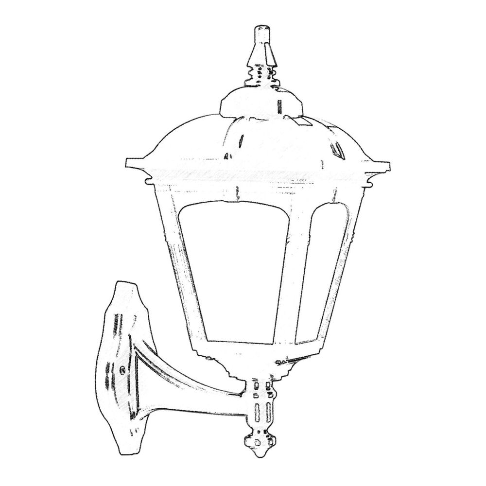BAP-68185-BSY-M4 Crno-Bijela Vanjska Zidna Lampa slika 2