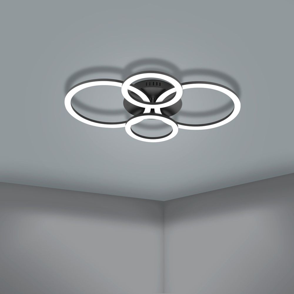 Eglo stropna/zidna LED svjetiljka PARRAPOS-Z, 41W, dimabilna, bijela/crna slika 4