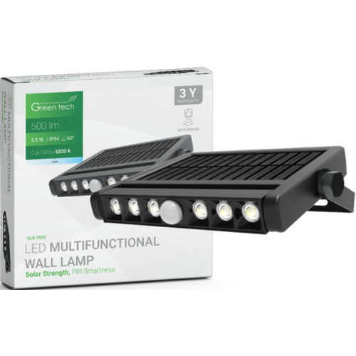 Green Tech LED multifunkcionalna solarna svjetiljka , 6500K, IP54, 500lm slika 3