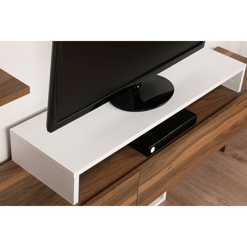 Woody Fashion TV jedinica, Bijela boja tikovina, Nirvana - Teak, White slika 3