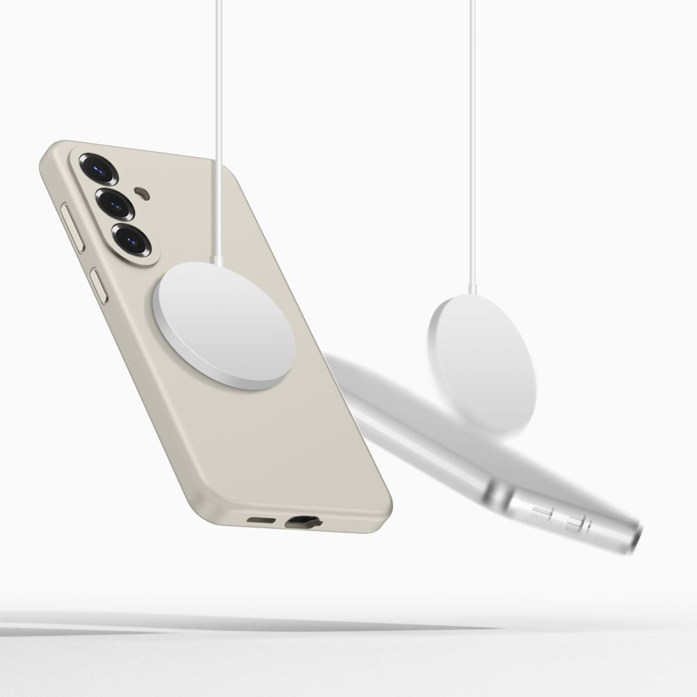 Tech-Protect silikonska MagSafe maskica za Samsung Galaxy S26+Plus – Cosmic Latte slika 4