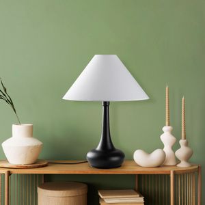 Luna - Bijela i Crna Stolna Lampa 15254