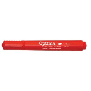 Marker permanentni OPTIMA MB16 3mm okrugli vrh crveni, pakiranje 12/1