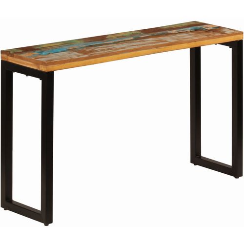 Konzolni stol 120 x 35 x 76 cm masivno obnovljeno drvo i čelik slika 49