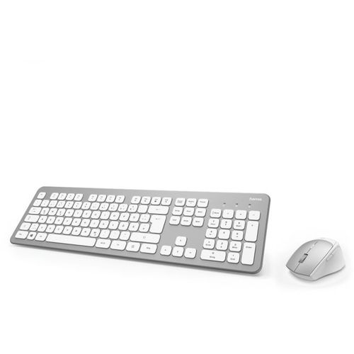 Hama KMW-700 bežični set tastatura+miš, srebrrno/beli slika 2