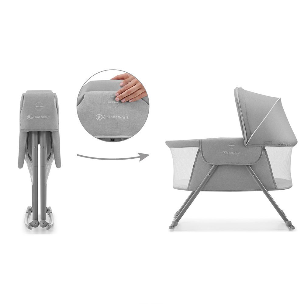 Kinderkraft Sklopiva kolijevka LOVI 3U1 Grey slika 9