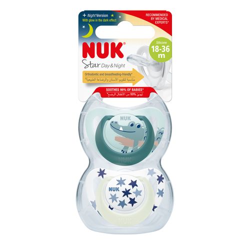 NUK duda varalica - silikon Star Day &amp; Night 18-36 m, 2/1 10739735 slika 1