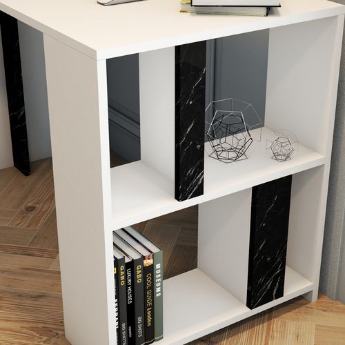 Lima - White, Black Marble White
Black Study Desk slika 4