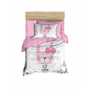 Set posteljine za bebe PH1109 u prahu sivo-roze boje