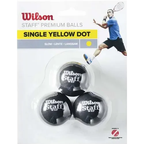 Wilson staff squash yellow dot 3 pack ball wrt618300 slika 3