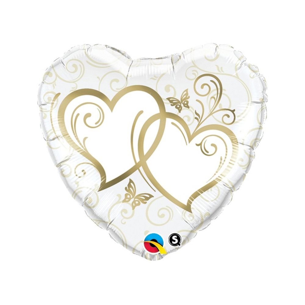 15668 Folijski Balon Zlatno Srce 45cm slika 1