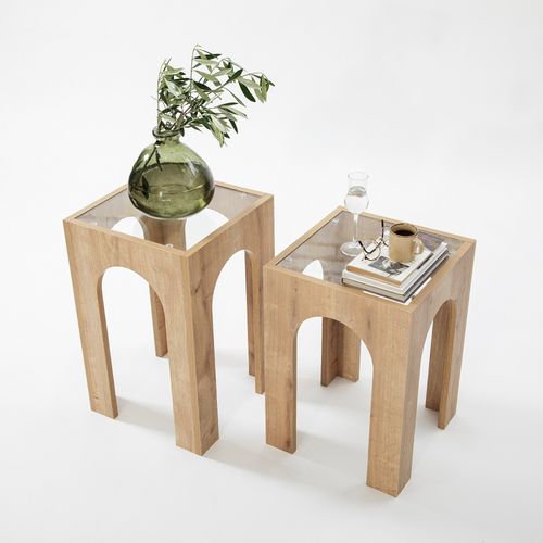Seine 2 - Oak, Transparent
 Oak
Transparent Coffee Table Set slika 2