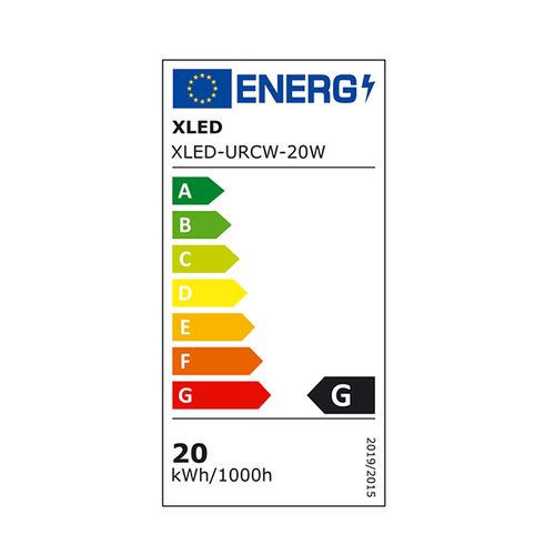 XLED URCW-20W Ugradni okrugli LED panel sa klizačem 6000K,1560Lm,Fi50-200mm slika 2