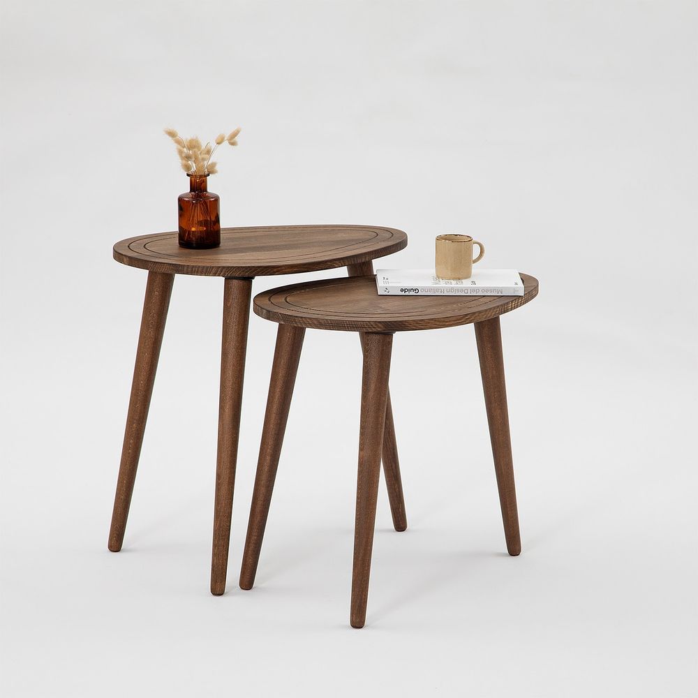 Nesting Table Sweet - Set od 2 komada u boji orah slika 7