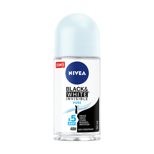 NIVEA Black&White Invisible Pure dezodorans roll-on 50ml slika 1