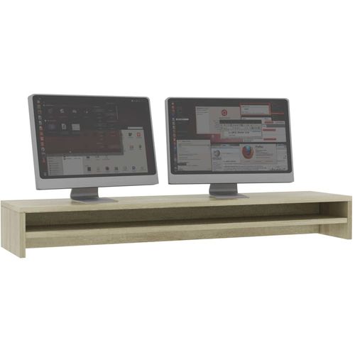 Stalak za monitor boja hrasta sonome 100 x 24 x 13 cm iverica slika 11