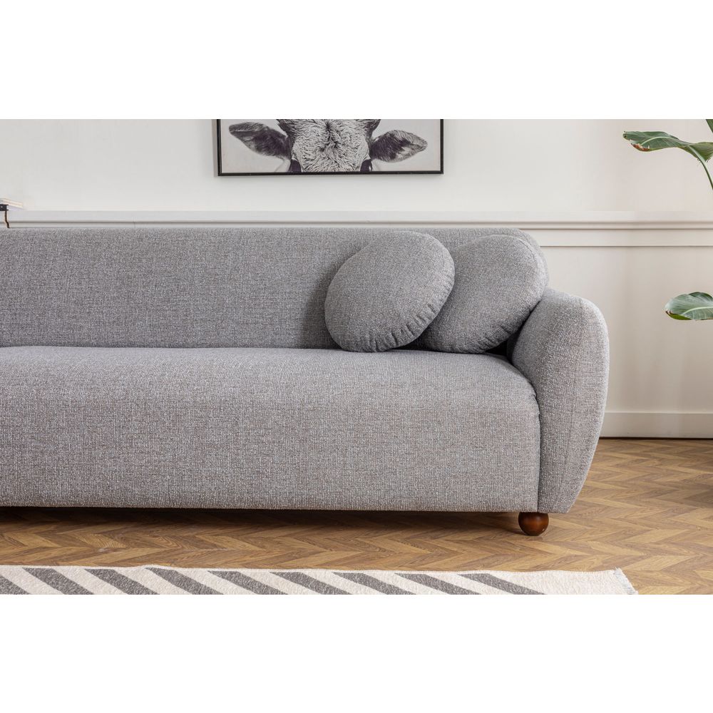 Eddy Corner (CHL-3R) - Svijetlosiva Ugaona Sofa slika 4