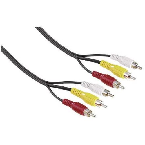 Hama audio kabl 3xRCA(činč)(m) - 3xRCA(činč)(m) 2m (Crni) slika 1