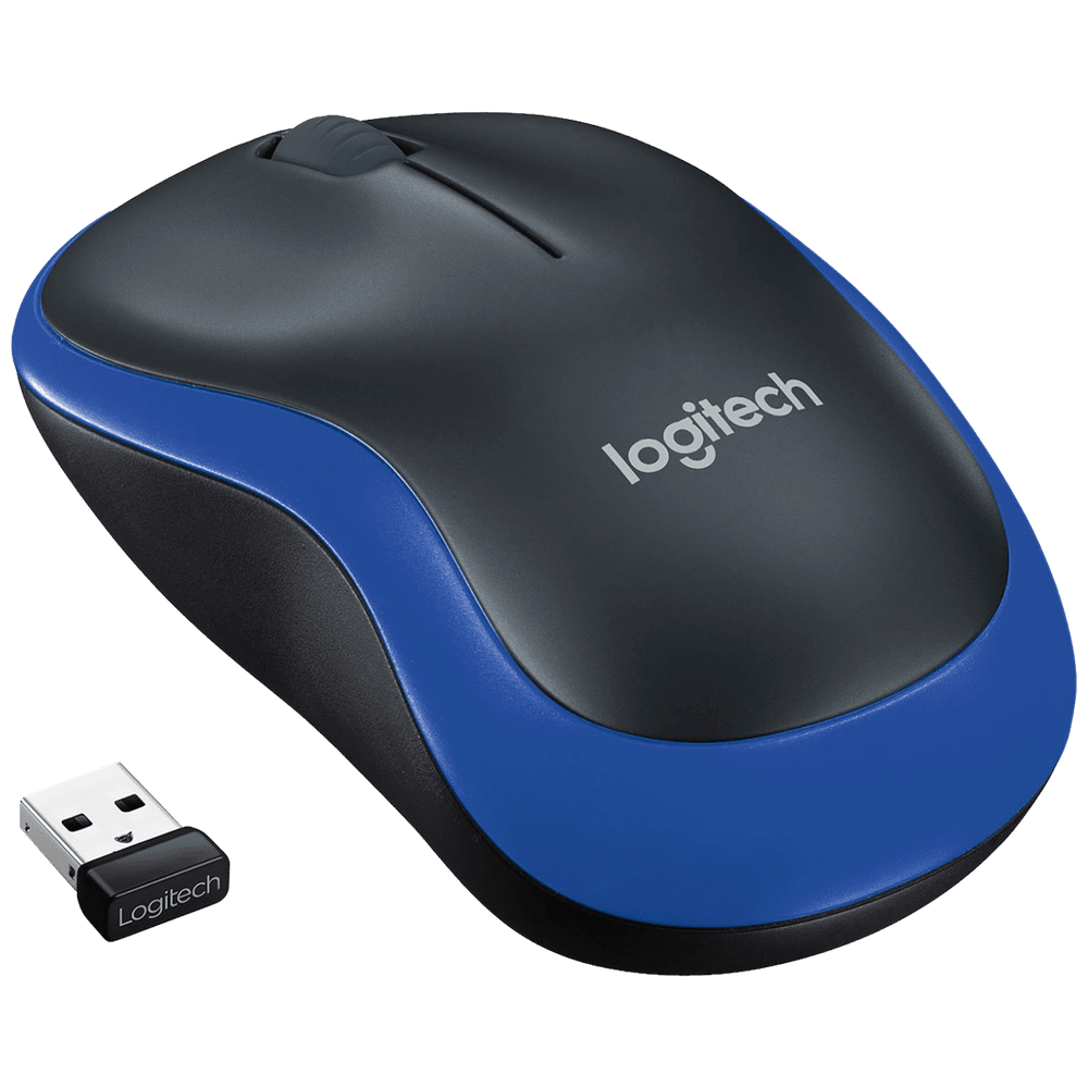 Logitech Miš bežični, 2.4 GHz, 1000 dpi, USB nano, Blue - M185 slika 1