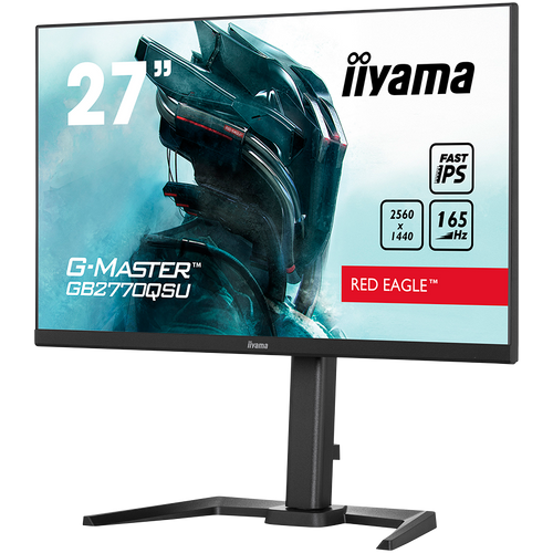 27" ETE Fast IPS Gaming, G-Master Red Eagle, FreeSync PremiumPro, 2560x1440@165Hz, 400cd/m², 1000:1, HDMI, DisplayPort, 0,5ms (GTG), HDR400, Speakers, USB-HUB (2x3.0), Black Tuner, 15cm Height Adj. Stand slika 3