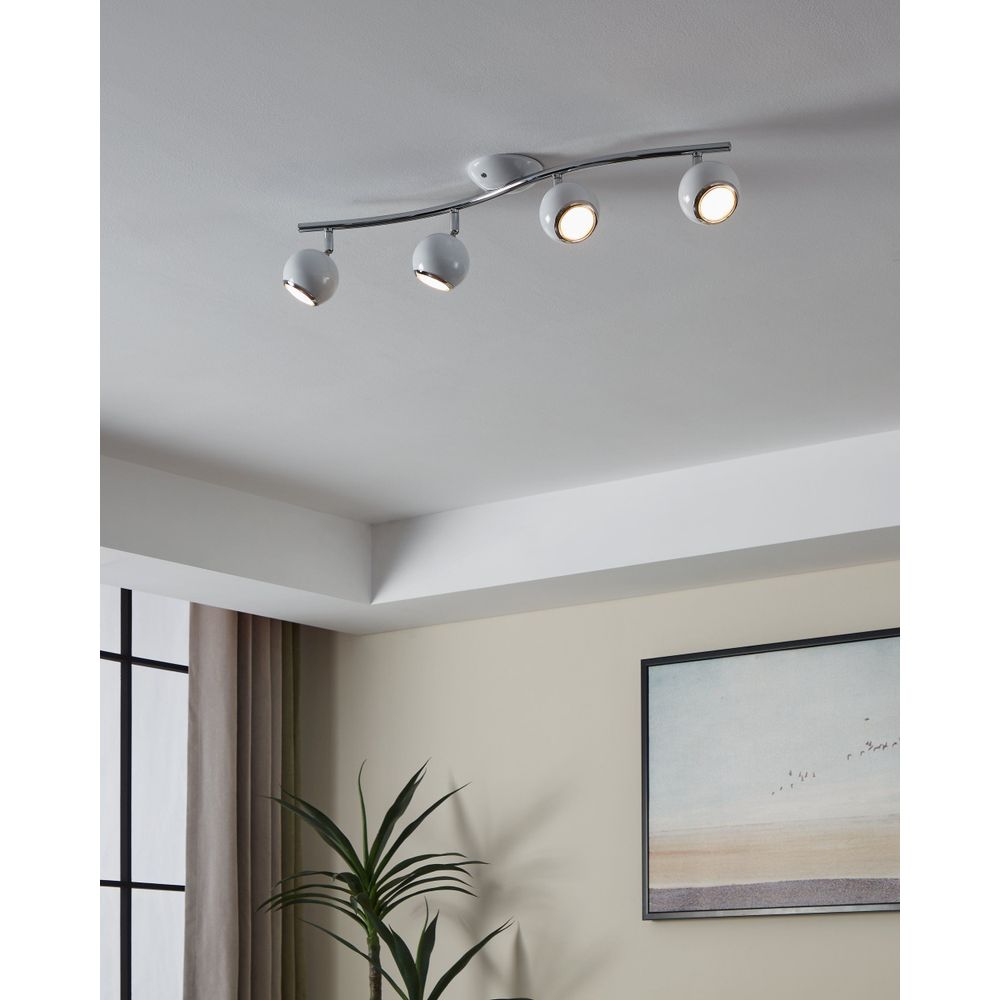 Eglo Bimeda reflektor/4, led, gu10, 4x3w, 4x240lm, bijela/krom  slika 2