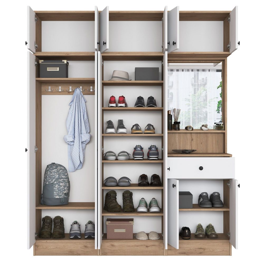 Hall Stand EA142 - 3451, boja / nijanse orah, bijela slika 8