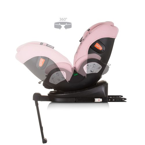 Chipolino autosjedalica I-SIZE 40-150 cm ISOFIX 360 "TOURINO" flamingo slika 7