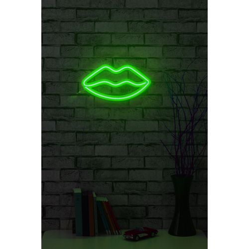 Wallity Ukrasna plastična LED rasvjeta, Lips - Green slika 11