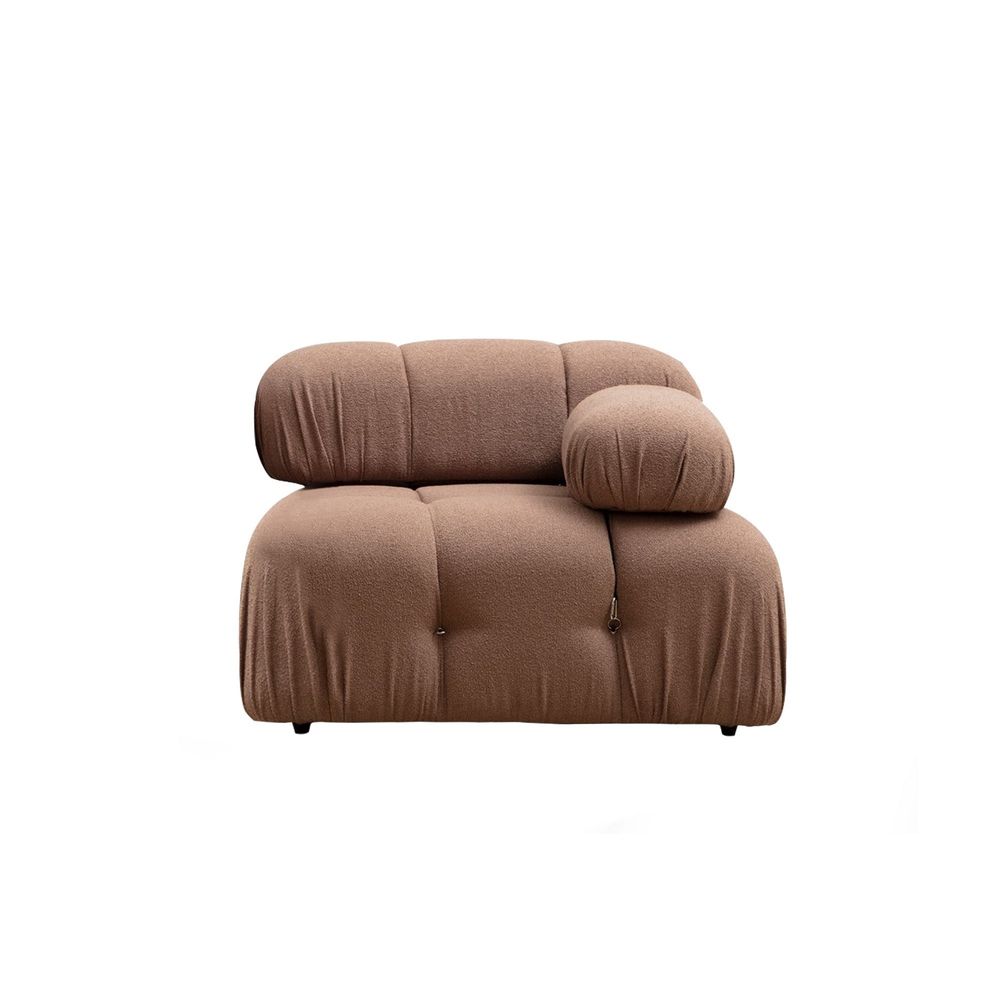 Bubble 1R - Smeđi Bouclette Sofa za Jednu Osobu slika 7