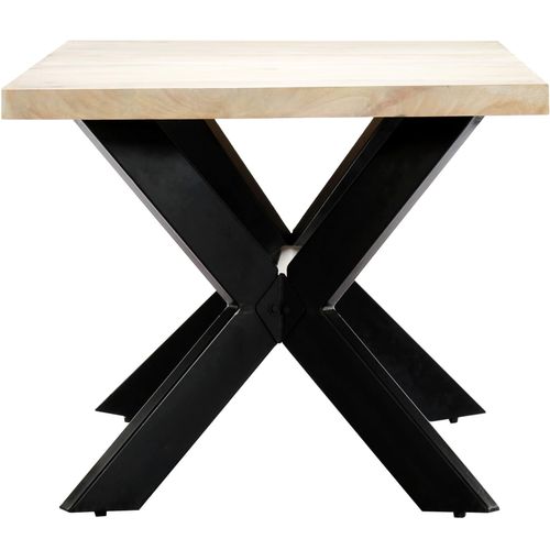 Blagovaonski stol bijeli 180x90x75 cm od masivnog drva manga slika 19