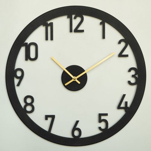 Wallity Sat metalni zidni dekorativni, Stroke Metal Wall Clock - APS115 slika 3