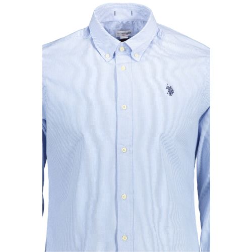 US POLO SHIRT LONG SLEEVE MAN LIGHT BLUE slika 3