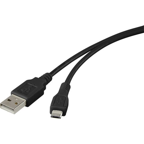 Renkforce USB kabel USB 2.0 USB-A utikač, USB-Micro-B utikač 1.00 m crna pozlaćeni kontakti RF-4316220 slika 4